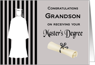 Congratulations Grandson Master’s Degree - Silhouette, Diploma card
