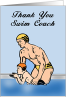 Thank You Swim Coach - Pool, Swimmer, Coach card