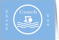 Thank You Swim Coach - Water, Swimmer Icon card