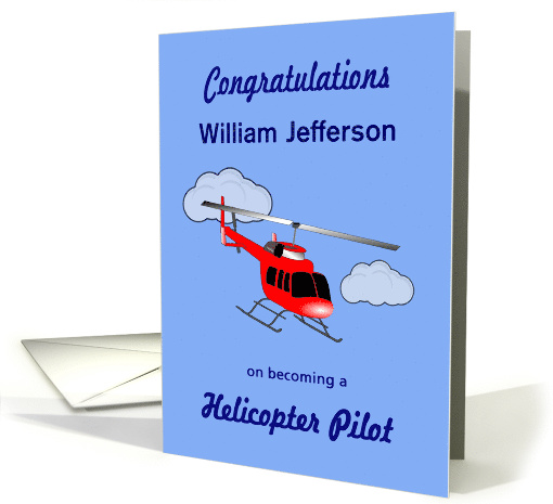 Custom Congratulations Helicopter Pilot - License card (1365228)