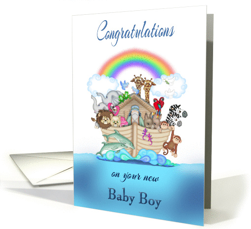 Congratulations New Baby Boy | Noah's Ark card (1368920)
