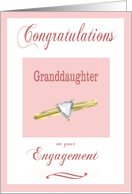 Congratulations Granddaughter on Engagement | Engagement Ring card