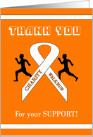 Thank You Charity Walk/Run Support | Runners, Ribbon, card