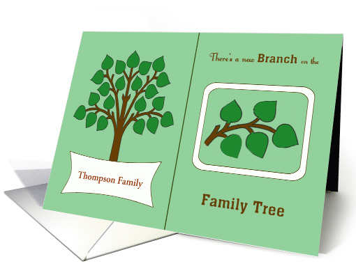 Custom Genealogy Birth Announcement | Family Tree & Branch card