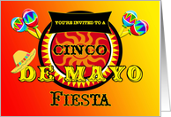 Cinco de Mayo Fiesta/Party Invitation | Maracas, Sombrero, Sun, card
