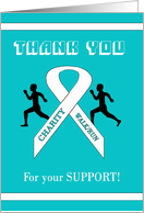 Thank You Charity Walk/Run Support, Runners, Ribbon card