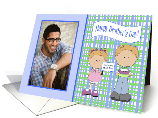Custom Photo Brother's Day - Big Brother, Girl & Boy card (1373302)