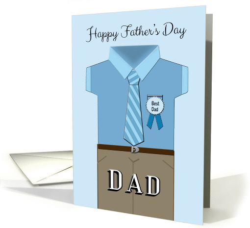 Father's Day Best Dad - Shirt, Pants, Tie, Ribbon card (1377148)