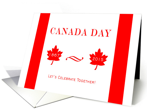 Canada Day Invitation - Maple Leaves card (1377446)