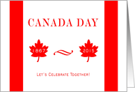 Canada Day Invitation - Maple Leaves card
