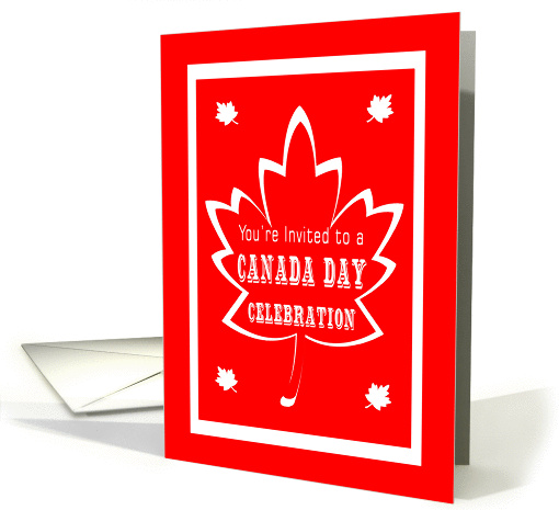Canada Day Maple Leaf Invitation card (1377452)