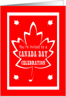 Canada Day Maple Leaf Invitation card