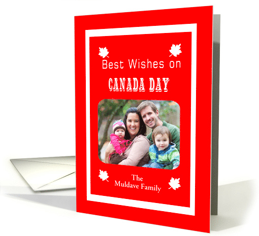 Custom Photo Canada Day - Maple Leaves card (1377456)