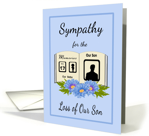Sympathy for Loss of Our Son - Memory Book card (1395388)