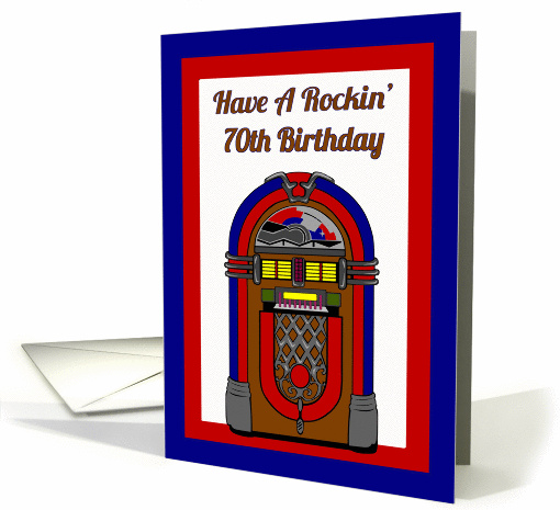 Rockin' 70th Birthday - Jukebox card (1401226)
