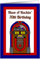 Rockin’ 70th Birthday - Jukebox card