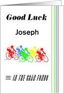 Custome Name Good Luck Gran Fondo - Bike Racers card