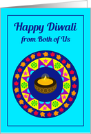 Diwali from Both of Us - Rangoli and Lamp card