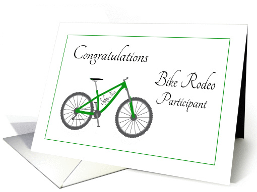 Congratulations Bike Rodeo Participant - Bike card (1407718)