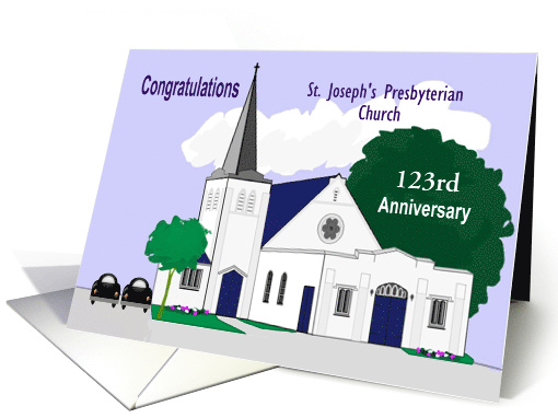 Custom Church Anniversary Congratulations - Church card (1407976)