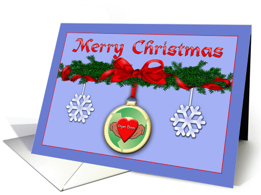Organ Donor Christmas Card - pine bough, snowflake,... (1410910)