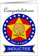 Water Polo Hall of Fame Inductee - Water Polo Ball & Stars card