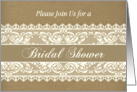 Burlap and Lace Bridal Shower Invitation card