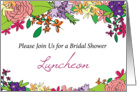 Garden Floral Bridal Shower Luncheon Invitation card