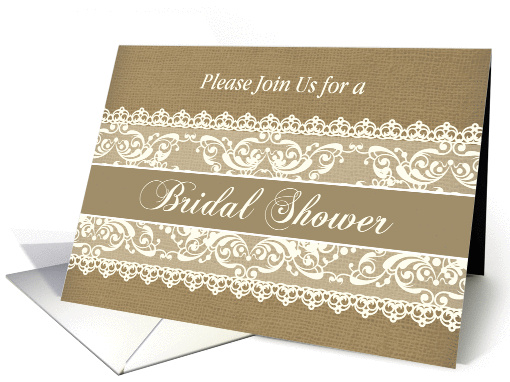 Burlap and Lace Bridal Shower Invitation card (1057099)