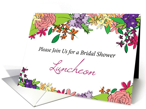 Garden Floral Bridal Shower Luncheon Invitation card (1057399)