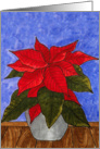 Christmas poinsettia flower card