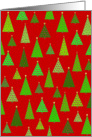 Simple Christmas tree pattern card