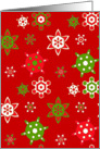 Simple Christmas snowflake pattern card