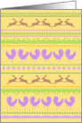 Fun vector illustrated pattern with poetry Easter card