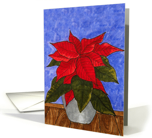 (in Swedish) poinsettia flower floral Christmas card (1058611)