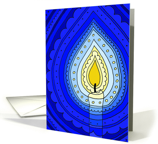 Candle in the dark Hanukkah card (1190016)