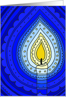 Candle in the dark Hanukkah card