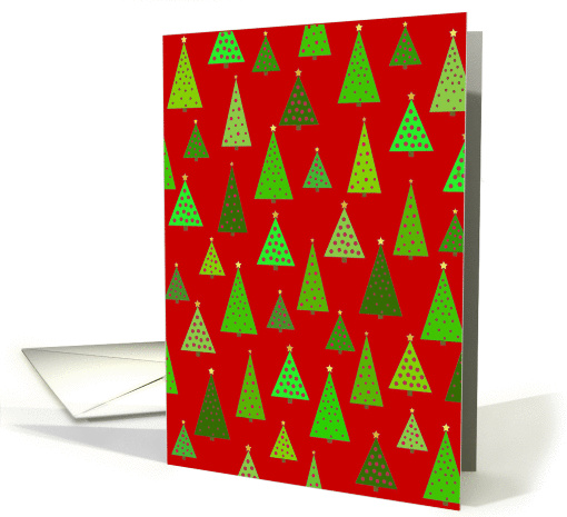 Simple Christmas tree pattern card (1190020)