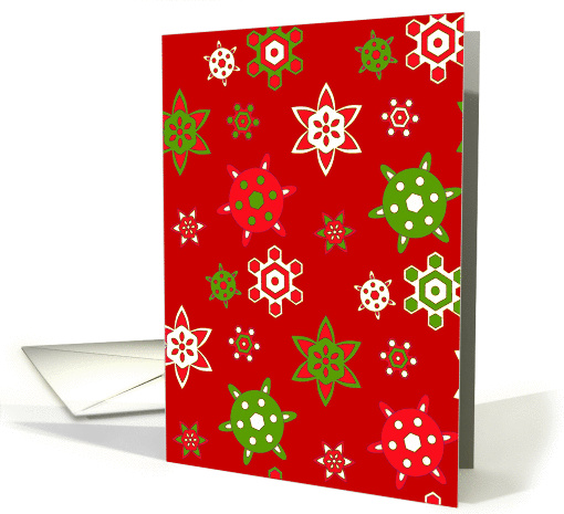 Simple Christmas snowflake pattern card (1190022)