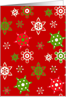Simple Christmas snowflake pattern card