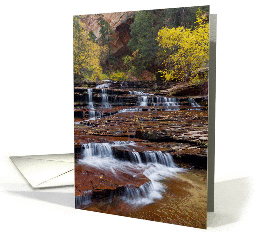 Archangel Falls, Zion National Park, Blank Note card (1060143)