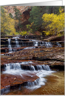 Archangel Falls, Zion National Park, Blank Note Card