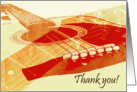 Acoustic guitar collage - thank you card