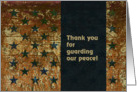Patriotic stars on rusted background - armed forces day card