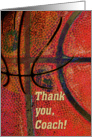 Basketball ball lines - thank you coach card