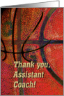 Basketball ball lines - thank you assistant coach card