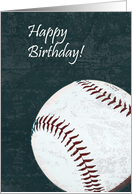 baseball ball - happy birthday card