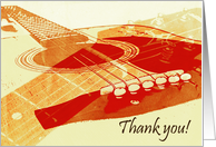 Acoustic guitar collage - thank you card