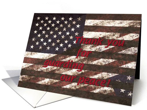 Rustic look USA flag collage on Armed forces day card (1071477)