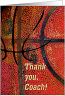 Basketball ball lines - thank you coach card